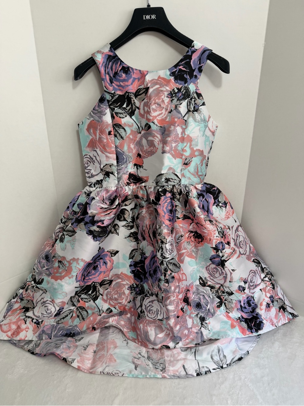 Zunie Floral Fit-and-Flare youth Girl's Dress - Pink & Lavender Size 14